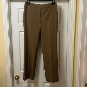 Peace of Cloth Tailored Business Work Straight-Leg Trousers — Brown